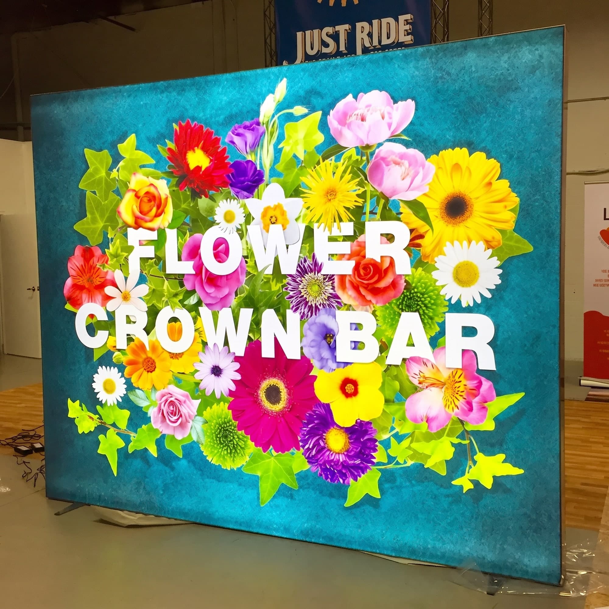 Backlit lightbox booth built for Flowers Canada