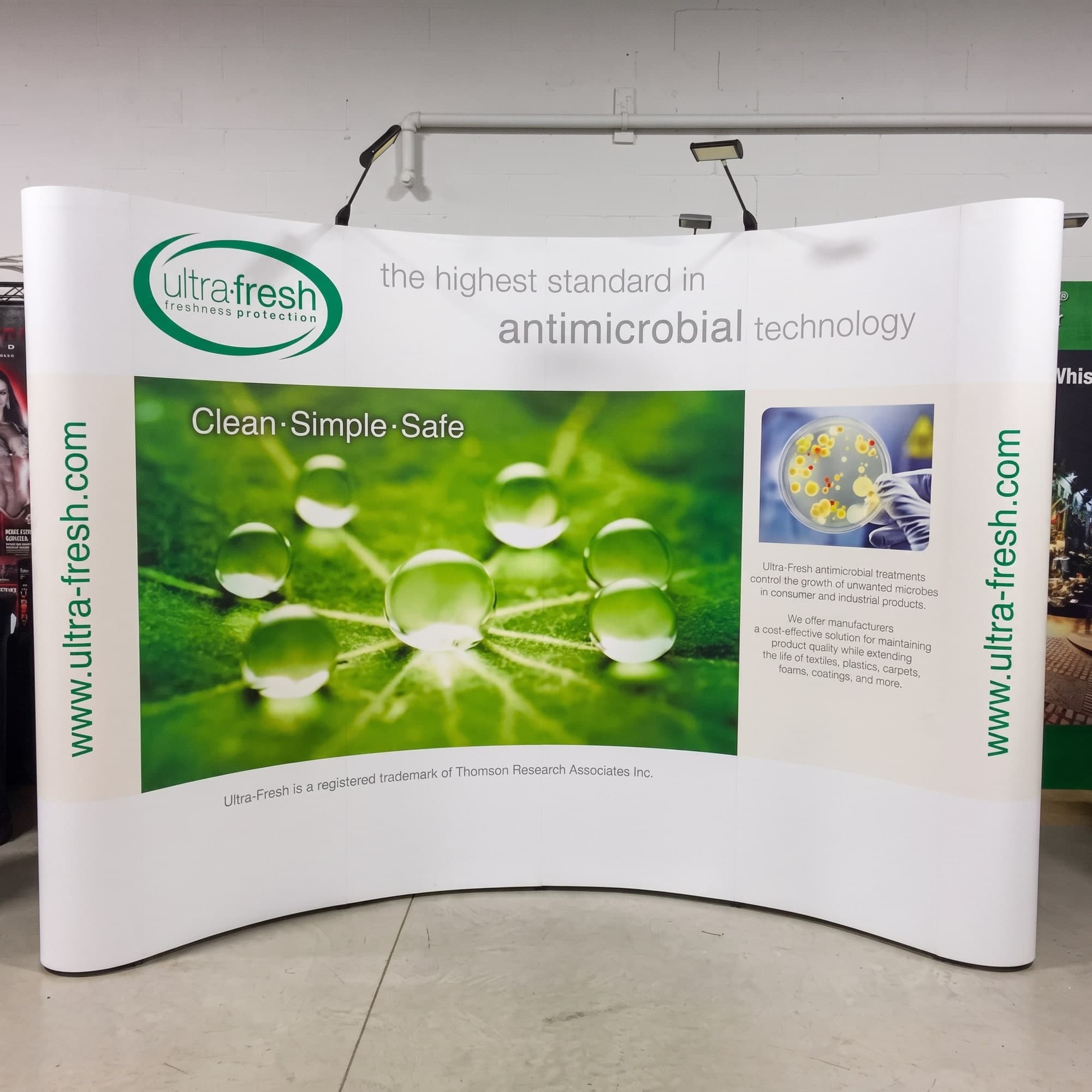 10-foot pop-up display with seamless graphic panels