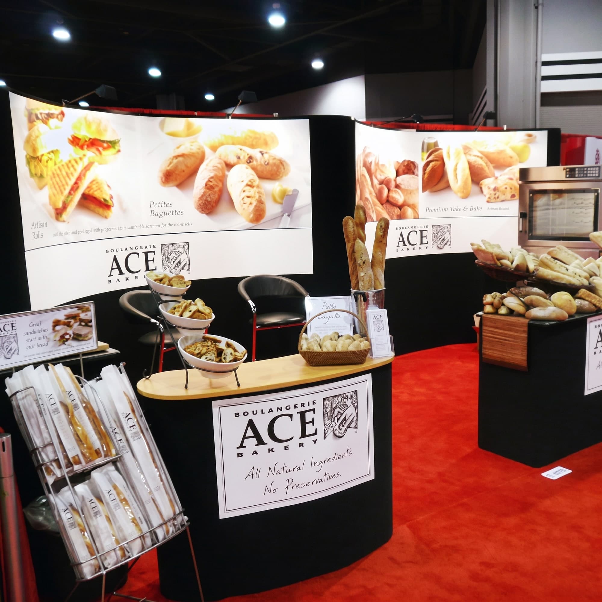 Rental modular booth built for Ace Bakery