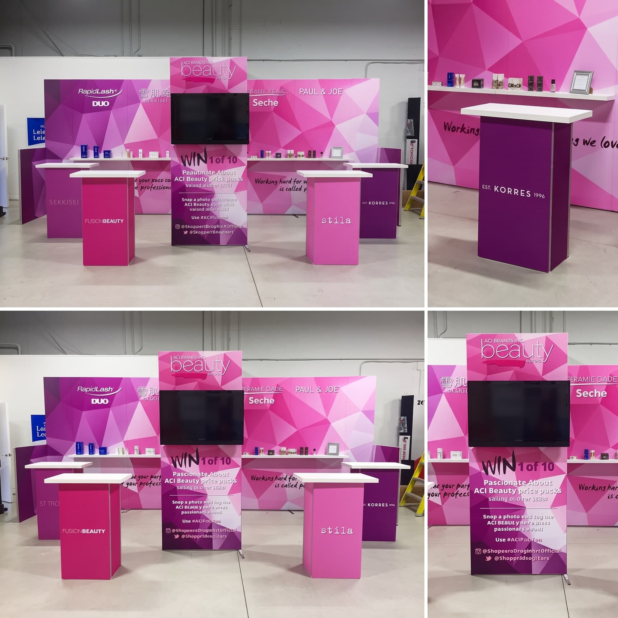 Prodigy modular booth supplied as a trade show rental