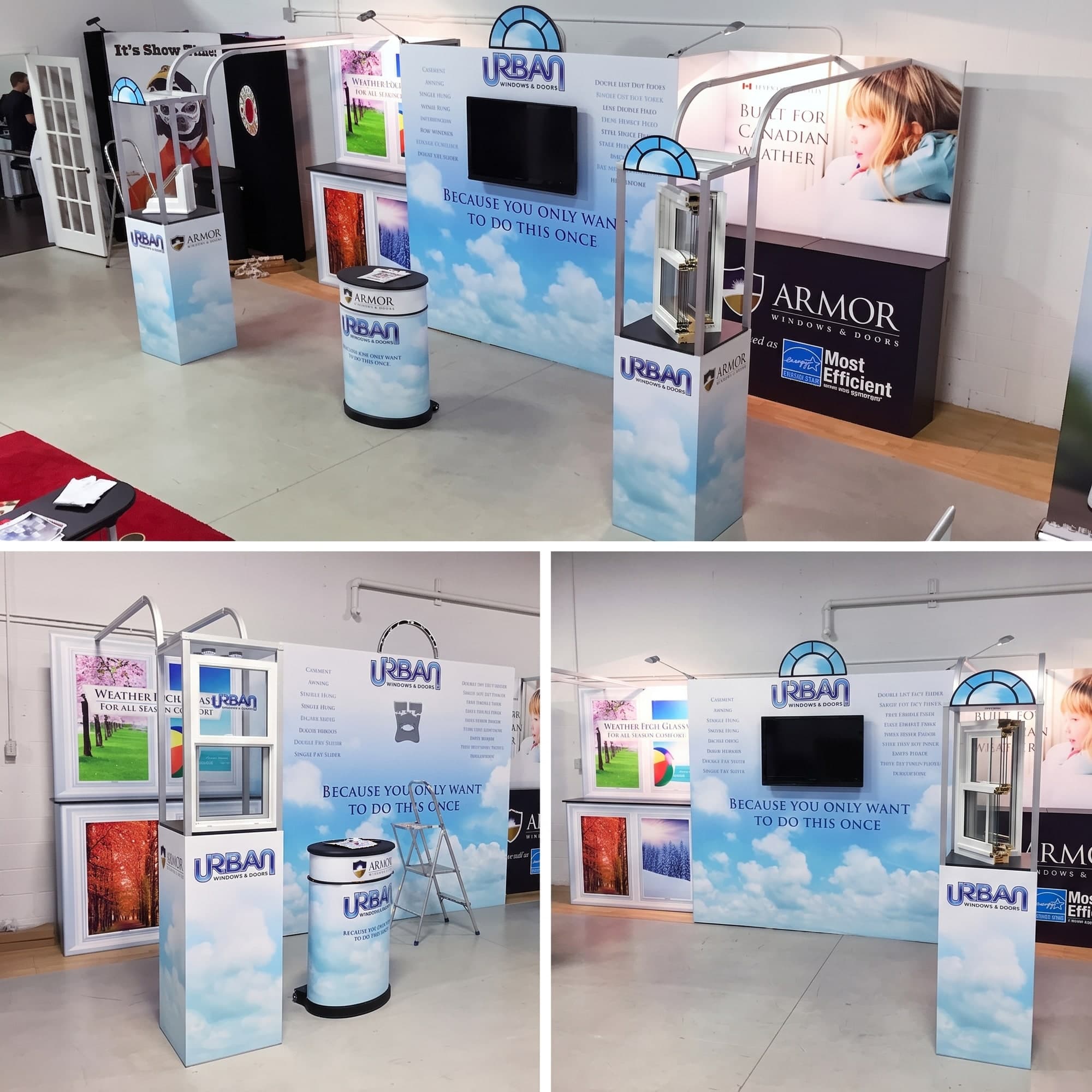 Custom branded retail window installation