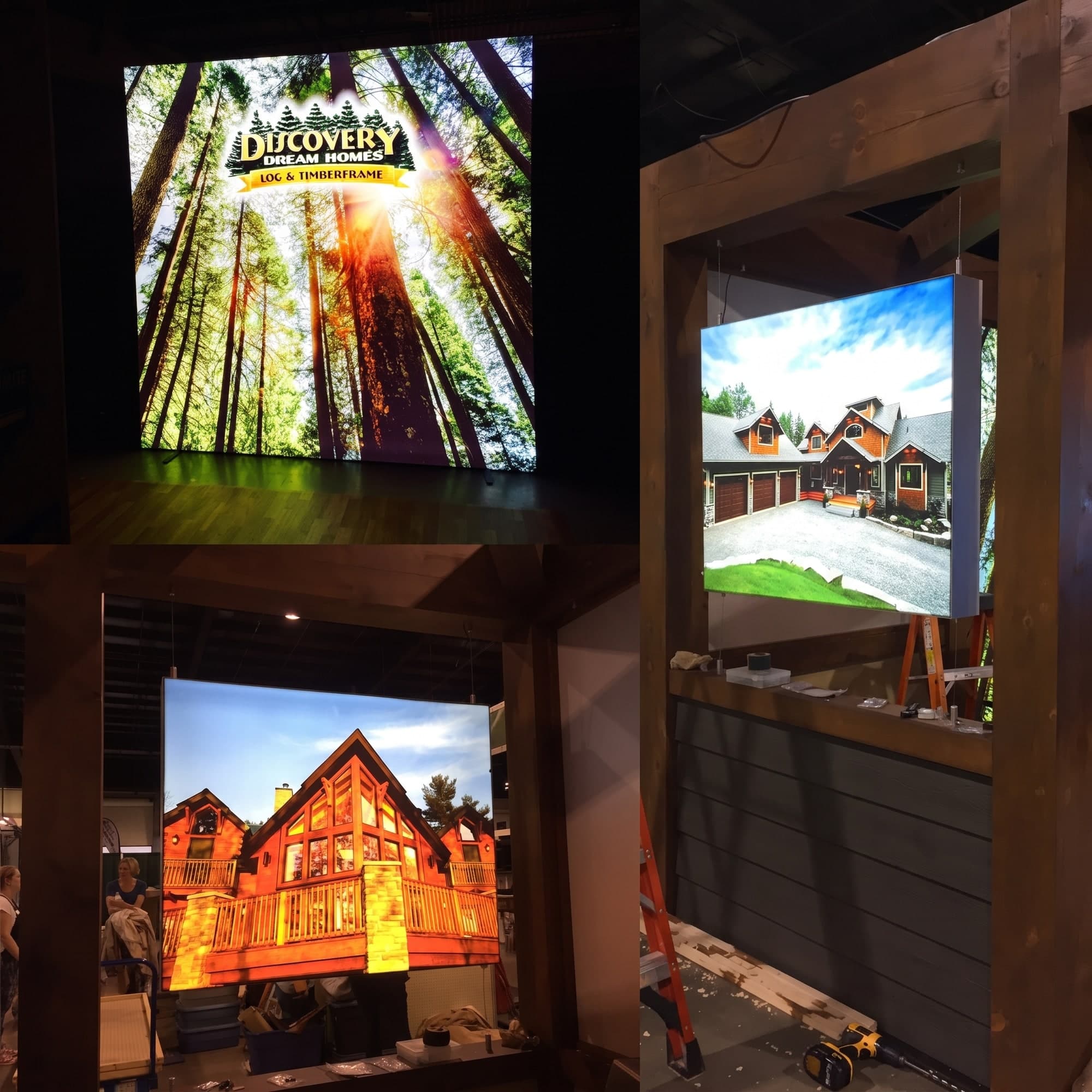 Vivid LED lightbox display wall