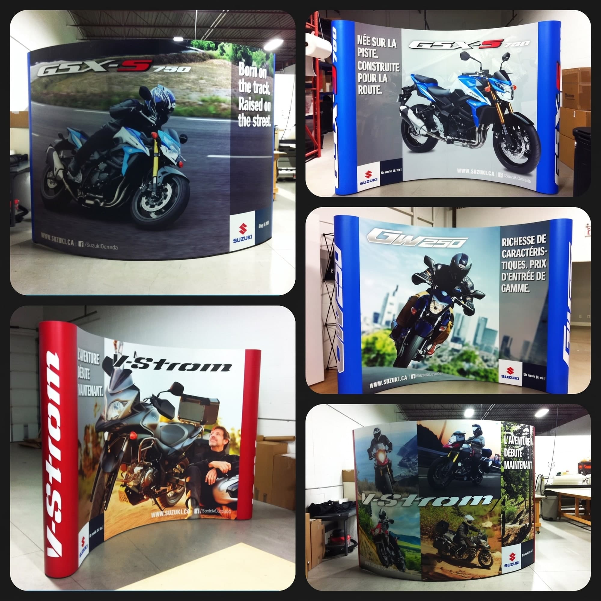 Coyote pop-up display built for Suzuki