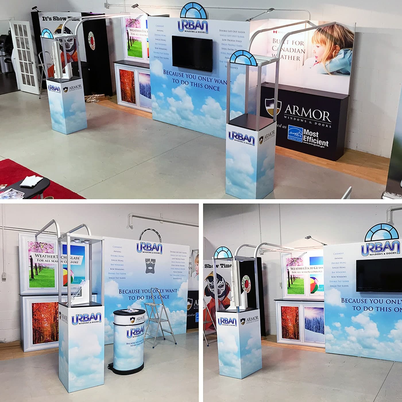 Custom branded retail window installation