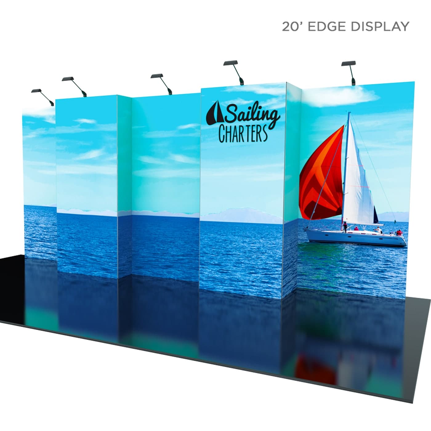 20-foot EDGE SEG fabric exhibit wall