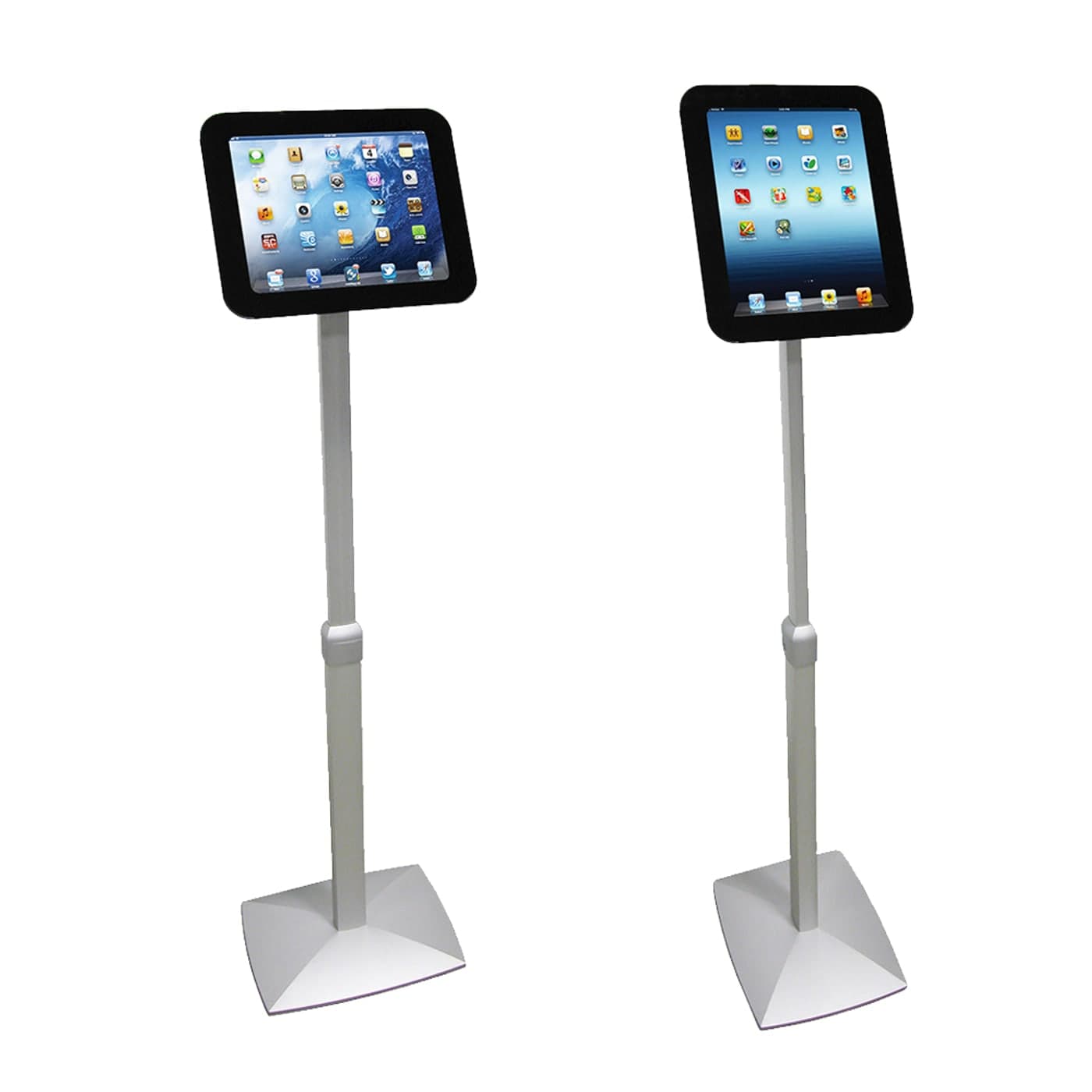Portable iKiosk iPad stand with adjustable pole