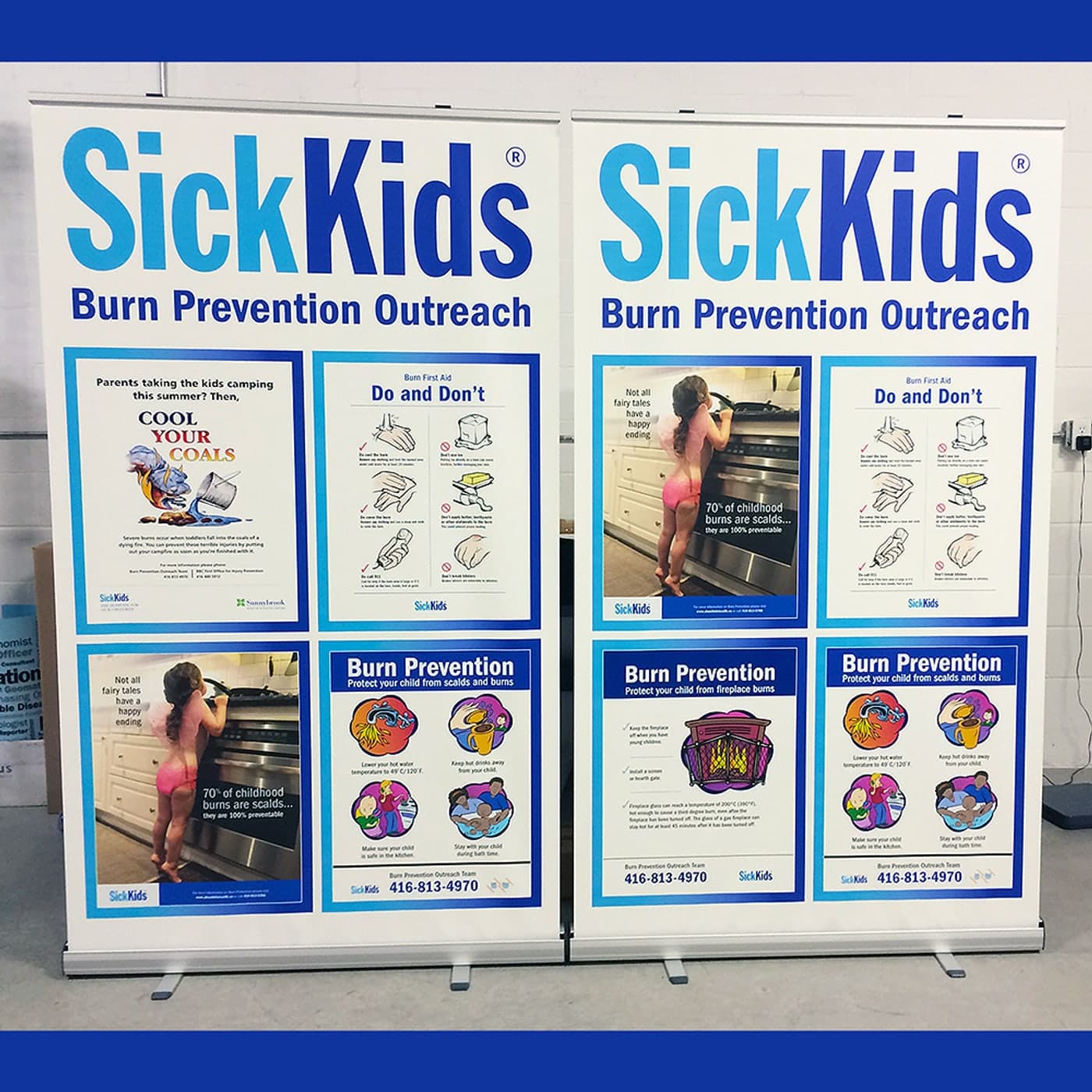 Porte-bannières Mosquito 48 réalisés pour SickKids